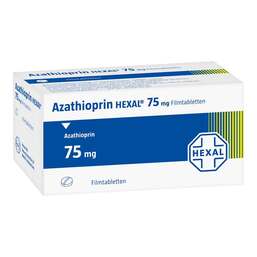Abbildung: Azathioprin Hexal 75 mg Filmtabletten 50 St, Filmtabletten PZN 07504407