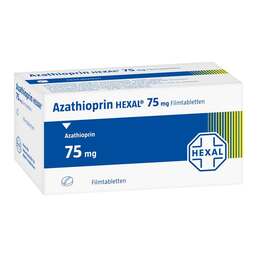 Abbildung: Azathioprin Hexal 75 mg Filmtabletten 100 St, Filmtabletten PZN 07504413