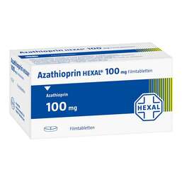 Abbildung: Azathioprin Hexal 100 mg Filmtabletten 50 St, Filmtabletten PZN 07504436