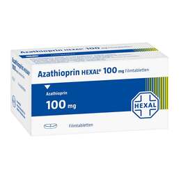 Abbildung: Azathioprin Hexal 100 mg Filmtabletten 100 St, Filmtabletten PZN 07504442