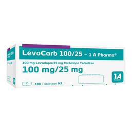 Abbildung: Levocarb 100 / 25 1A Pharma Tabletten 100 St, Tabletten PZN 07510224