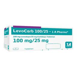 Abbildung: Levocarb 100 / 25 1A Pharma Tabletten 200 St, Tabletten PZN 07510230