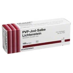 Abbildung: Pvp jodatum Salbe Lichtenstein 100 g, Salbe PZN 07512364