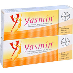 Abbildung: Yasmin Filmtabletten 6X21 St, Filmtabletten PZN 07515138