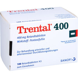 Abbildung: Trental 400 mg Retardtabletten 100 St, Retard-Tabletten PZN 07515144