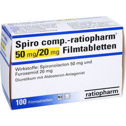 Abbildung: Spiro comp. ratiop.50mg / 20mg Filmtabletten 100 St, Filmtabletten PZN 07516669