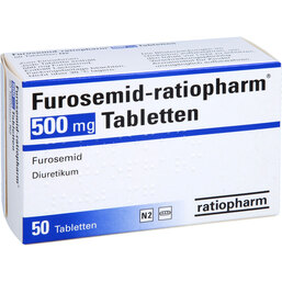 Abbildung: Furosemid ratiopharm 500 mg Tabletten 50 St, Tabletten PZN 07516675