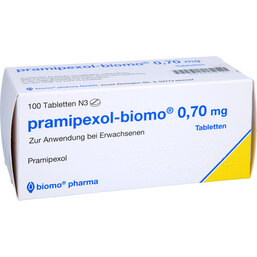 Abbildung: Pramipexol biomo 0,70 mg Tabletten 100 St, Tabletten PZN 07519739