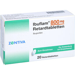Abbildung: Ibuflam 800 mg Retardtabletten 20 St, Retard-Tabletten PZN 07520524