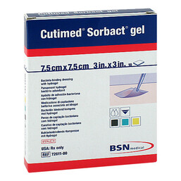 Abbildung: Cutimed Sorbact Gel Kompressen 7,5x7,5cm 10 St, Kompressen PZN 07523333