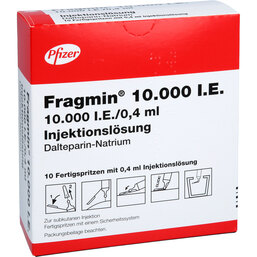 Abbildung: Fragmin 10.000 in einer Fertigspritze mit Sicherheitssystem 10 St, Fertigspritzen PZN 07531893