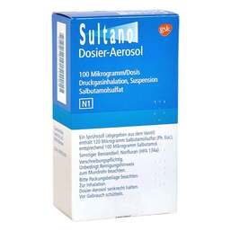 Abbildung: Sultanol Dosier Aerosol 200 Hub 1 St, Dosieraerosol PZN 07532964