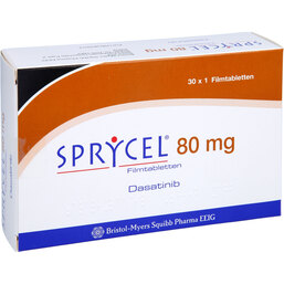 Abbildung: Sprycel 80 mg Filmtabletten 30 St, Filmtabletten PZN 07535974