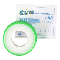 Abbildung: Elite Silk Kunstseidenpflaster 1,25 cm x 5 m Pflaster, 1 St PZN 07540389