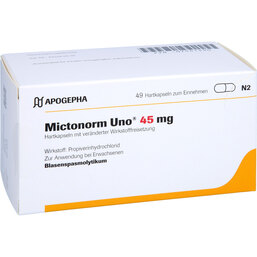 Abbildung: Mictonorm Uno 45 mg Hartkapseln mit veränderter Wirkstofffreisetzung 49 St, Hartkapseln mit veränderter Wirkstofffreisetzung PZN 07541590