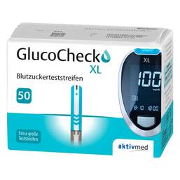 Abbildung: GlucoCheck XL Blutzuckerteststreifen Teststreifen, 50 St PZN 07543519