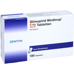 Abbildung: Glimepirid Winthrop 1 mg Tabletten 180 St, Tabletten PZN 07547753