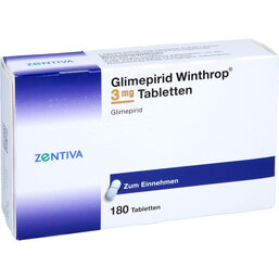 Abbildung: Glimepirid Winthrop 3 mg Tabletten 180 St, Tabletten PZN 07547799