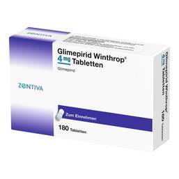 Abbildung: Glimepirid Winthrop 4 mg Tabletten 180 St, Tabletten PZN 07547813
