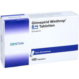 Abbildung: Glimepirid Winthrop 6 mg Tabletten 180 St, Tabletten PZN 07547836