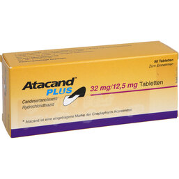 Abbildung: Atacand plus 32 / 12,5 mg Tabletten 98 St, Tabletten PZN 07548184