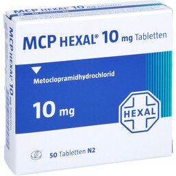 Abbildung: MCP Hexal 10 Tabletten 50 St, Tabletten PZN 07553334