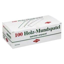Abbildung: Mundspatel Holz einzeln 100 St PZN 07555020