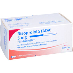 Abbildung: Bisoprolol STADA 5 mg Filmtabletten 100 St, Filmtabletten PZN 07555161
