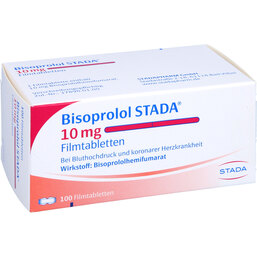 Abbildung: Bisoprolol STADA 10 mg Filmtabletten 100 St, Filmtabletten PZN 07555190