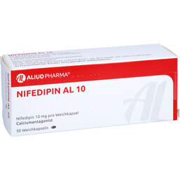 Abbildung: Nifedipin AL 10 Weichkapseln 30 St, Weichkapseln PZN 07558231