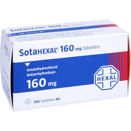 Abbildung: Sotahexal 160 mg Tabletten 100 St, Tabletten PZN 07561049
