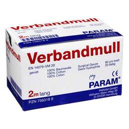 Abbildung: Verbandmull 2 m gerollt 1 P PZN 07563189