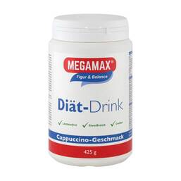 Abbildung: Megamax Diät Drink Cappuccino Pulver Pulver, 425 g PZN 07577748