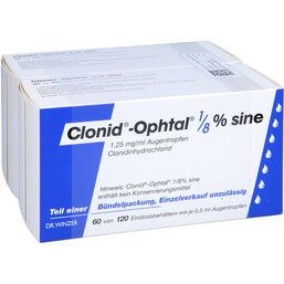 Abbildung: Clonid Ophtal 1 / 8 sine Augentropfen 120X0.5 ml, Augentropfen PZN 07591926
