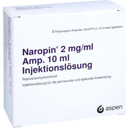 Abbildung: Naropin 2 mg / ml Ampulle Injektionslösung 5X10 ml, Injektionslösung PZN 07592096