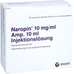 Abbildung: Naropin 10 mg / ml Ampulle Injektionslösung 5X10 ml, Injektionslösung PZN 07592133