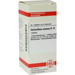 Abbildung: DHU Helianthus Annuus D 12 Tabletten Tabletten, 80 St PZN 07595775