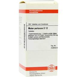 Abbildung: DHU Mater perlarum D 12 Tabletten Tabletten, 200 St PZN 07596349