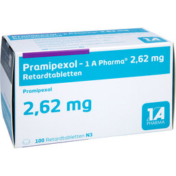 Abbildung: Pramipexol 1A Pharma 2,62 mg Retardtabletten 100 St, Retard-Tabletten PZN 07604391