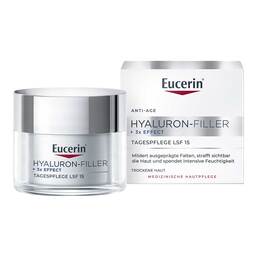 Abbildung: Eucerin Hyaluron-Filler Tagescreme für trockene Haut mit LSF 15 50 ml, Tagescreme PZN 07608420