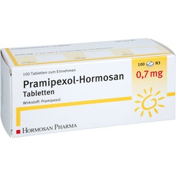 Abbildung: Pramipexol Hormosan 0,7 mg Tabletten 100 St, Tabletten PZN 07609460