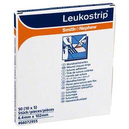 Abbildung: Leukostrip Wundnahtstreifen 10X5 St, Pflaster PZN 07610397