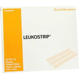 Abbildung: Leukostrip Wundnahtstreifen 10X6 St, Pflaster PZN 07610405