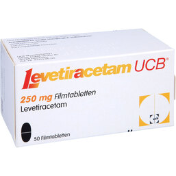 Abbildung: Levetiracetam Ucb 250 mg Filmtabletten 50 St, Filmtabletten PZN 07611020