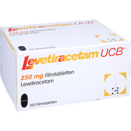 Abbildung: Levetiracetam Ucb 250 mg Filmtabletten 100 St, Filmtabletten PZN 07611037