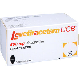 Abbildung: Levetiracetam Ucb 500 mg Filmtabletten 50 St, Filmtabletten PZN 07611072