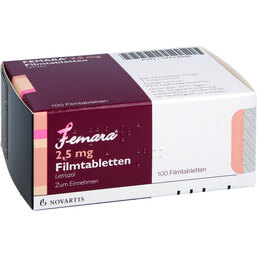 Abbildung: Femara 2,5 mg Filmtabletten 100 St, Filmtabletten PZN 07614946