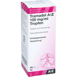 Abbildung: Tramadol AbZ 100 mg / ml Tropfen zum Einnehmen 50 ml, Tropfen zum Einnehmen PZN 07618275