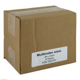 Abbildung: Mullbinden 4mx4cm elastisch 10 St, Binden PZN 07622791