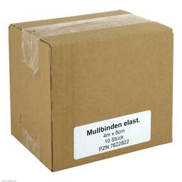 Abbildung: Mullbinden 4mx8cm elastisch Binden, 10 St PZN 07622822